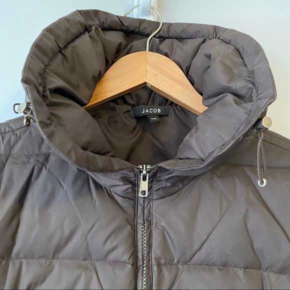Jacob women’s brown down filled puffer coat parka size Medium - Picture 5 of 12